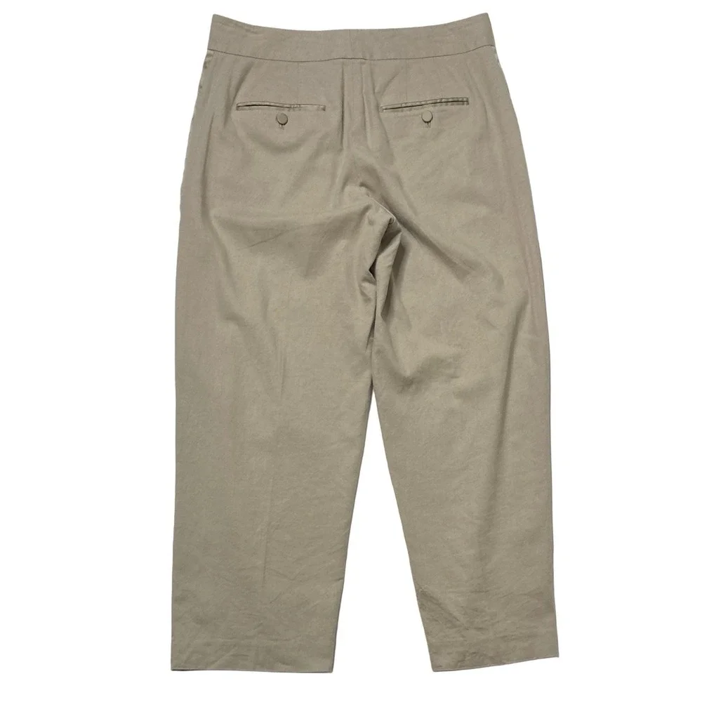 Banana Republic Linen‎ blend Tuxedo Tapered Pant Tan Sz 8